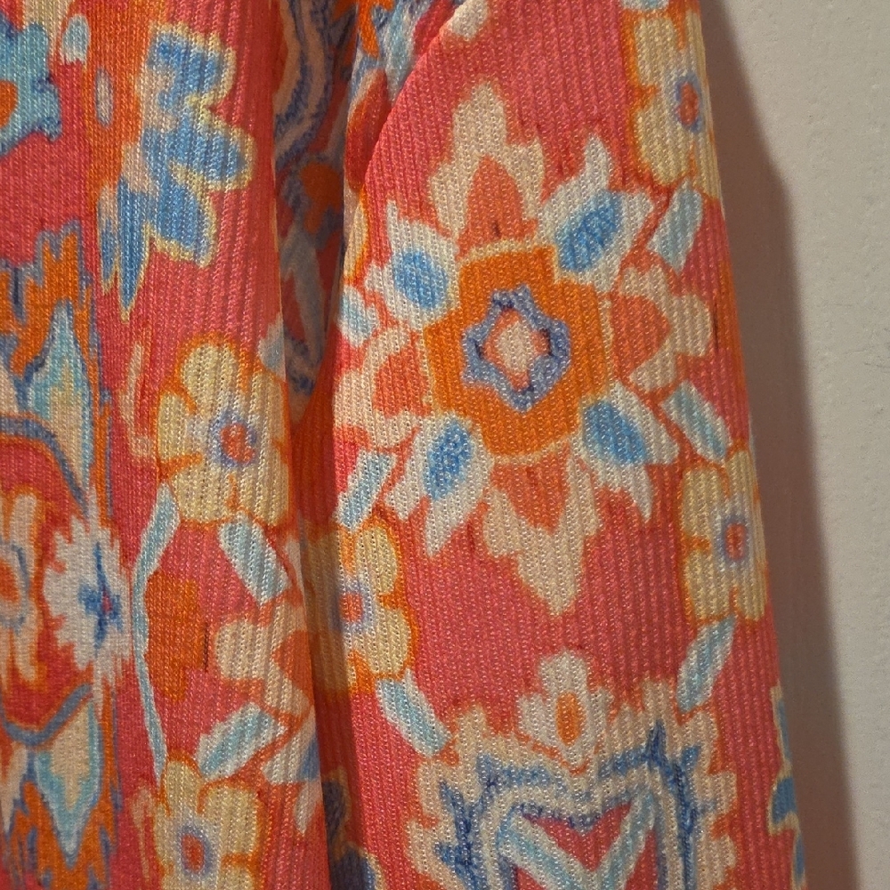 Source Unknown Vibrant Floral Cowl Neck Sweater View 3